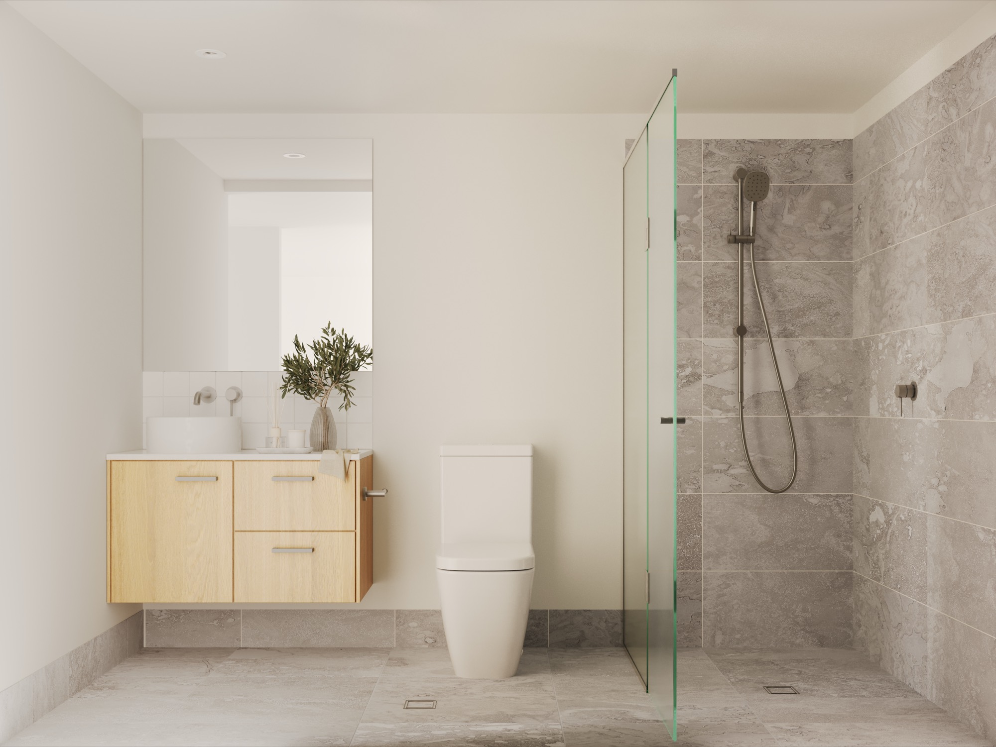 Artist impression of a Sanctuary Beerwah ensuite