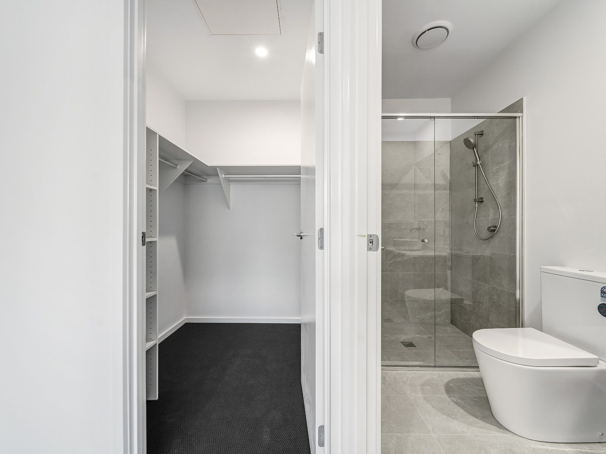 Walk-in robe and ensuite in a completed Sanctuary Beerwah townhome